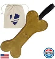 Thick Leather Dog Chew Toys for Small, Medium, Puppy and Moderate Chewer Dogs