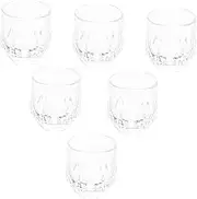 Homoyoyo 6pcs Thickened Hexagon Whiskey Glasses Stemless Tumblers for Spirits Cocktails Drinkware for Home Bar Parties for Whiskey Brandy Juice Tasting