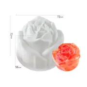1/2 Ice Cube Ball Silicone Rose Mold Whiskey Ice Cube Mould Soap Jelly Tray Mold