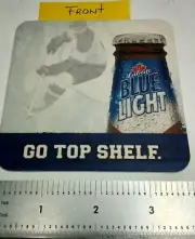 LABATT BREWING CO of ONTARIO CANADA, "BLUE LIGHT-GO TOP SHELF" BEER COASTER.
