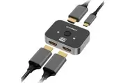 Mbeat 8K Bi-Directional HDMI 2.1 Switch Switcher Splitter 5V USB-C Hub 6.5cm