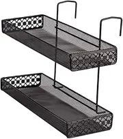 MOBUTOFU Hanging Flower Pot Rack Multi Flower Planter Holder for Balcony Office and Home Decor Sturdy Over Door Shelf and Patio Railing Display Stand Design