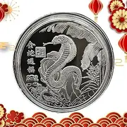 Chinese New Year Coin - Commemorative Coin for Year of The Snake - Lunar Year Challenge Coin, Collection Souvenir Coin, Collectible Commemoration Chinese Souvenir for Family