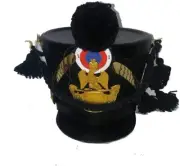 leather French Napoleonic Shako Helmet Military Prussian Officer HAT kew14