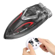 C166 Mini Remote Control High Speed RC Boat Led Light Palm Speed Boat Summer Water Toy Pool Toy W/Inflatable Swimming Po