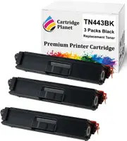 3-Pack Black Compatible Toner Cartridge for Brother TN-443BK TN443BK (4,500 Pages) for HLL8260CDW HLL8360CDW MFCL8690CDW MFCL8900CDW