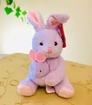 Mom & Baby Purple Bunny by Russ Berrie Soft Plush Brand New! NWT RARE VTG 27649