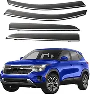 Side Window Visors, Compatible with Kia Seltos MK1 2023 2024 ，Side Window Wind Deflectors Vent Visors Exterior Sun Wind Rain Shield