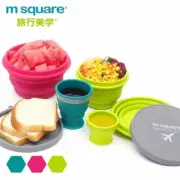 Outdoor Camping Travel Silicone Folding Portable Bowl Cups with lid