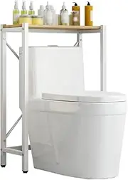 SPXMQSS Washing Machine Storage Unit, Bathroom Over Toilet Storage Unit, 1/2/3-Tier Bathroom Storage Rack, Open Rack Freestanding Toilet Space Saver, for Laundry Room Balcony A 63.5x28x101cm