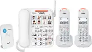Vtech Careline Corded-Cordless Bundle - NBN Ready Phone System - Corded Desks...