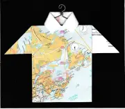 Origami Map Shirt Canada, New Brunswick, Nova Scotia, Newfoundland, Labrador