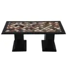48" x 24" Table Top Marble Inlay Semi Precious Stones With marble stands