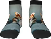 [YANYU] Wearing Clothes Cute Corgi Dogs Print Workout Everyday Socks For Men And Women All Seasons Comfortable Adult Socks