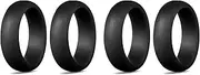 Viodmss 4X 5.7mm Popular for Men Women Silicone Cool Rings Silicone Wedding Ring Environmental Outdoor Sports Ring 10, Silicone, Silicone