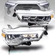 For 14-20 Toyota 4Runner Switchback LED Tube Projector Headlight Headlamp Chrome (for: Toyota)
