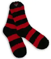 Essendon Bombers Official AFL Team Logo Adult & Youth Comfy Winter Bed Socks