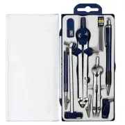 9Pc Geometry Set Metal Geometry Precision Tool for Student, Circle Drawing3998