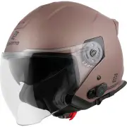 H586 BT Solid Matt Brown Bluetooth Jet Helmet
