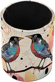 Pen Holder,Pen Organizer for Desk,Bird and Geometry,Office Desk Accessories