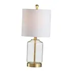 JYL1033A Duncan 20.5" Glass/Metal LED Table Lamp Glam Cottage Bedside Desk