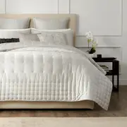 Donna Karan Hammered Silk and Cotton Quilt, King