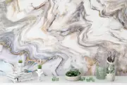 3D Marble Texture Wavy Wall Mural Wallpaper 164