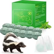 12 Pack Skunk Repellent Indoor, Natural Rodent and Rat Repellent for House, Squirrel Mice Repellent for Cars, Keeping Rodents Out of Car, Garage, Attic, Mouse Deterrents Pet Safe