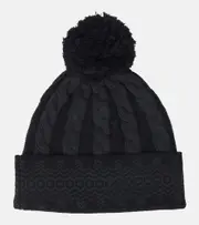 [Perfect Moment] Perfect Moment Bobble cable-knit wool beanie One Size black