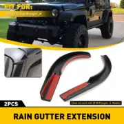 Water Rain Diverters Gutter Extension For Jeep 2007-2017 Wrangler JK Accessories (for: Jeep)