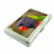 Parrot Em1 Cigarette Case with Built in Lighter Metal Wallet