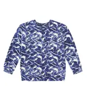 [Vilebrequin Kids] Vilebrequin Kids Printed cotton jersey sweatshirt Y 8 blue