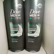 Dove Men+Care Oatmeal + Aloe Sensitive Skin Body Wash 18 oz Pack of 2 Ultra Mild