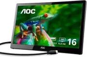 Portable Monitor AOC, Full HD 1920x1080 IPS 15.6" USB-powered VESA