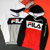 在飛比找蝦皮商城優惠-FILA HOODIE 漢城企劃 黑紅白 灰白 大LOGO 