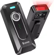 Eyoyo 2D Bluetooth Barcode Scanner with Clip, 2000Mah Battery with Level Indicat