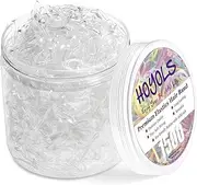 Hoyols Clear Hair Elastic Rubber Bands No Damage Ties for Ponytail Braid Holder 1500 Piece Pack for Girl