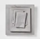 Queen 400 Thread Count Fall Solid Performance Sheet Set Gray - Threshold™