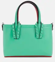 [Christian Louboutin] Christian Louboutin Cabata Nano patent leather tote bag One Size green