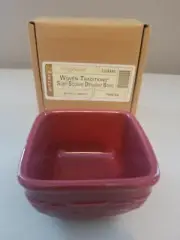 Longaberger Soft Square Dessert Bowl - Paprika