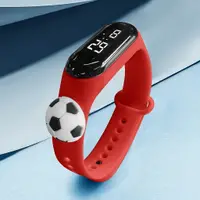 在飛比找蝦皮購物優惠-兒童手錶LED電子手錶防水戶外足球數字觸屏情侶學生電子錶