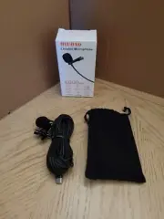 MIUONO Lavalier Microphone Omnidirectional Condenser Mic w/ Earbuds Jack 19.7ft