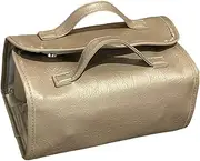 [Generic] Roll Up Makeup Bag,Leather Waterproof Cosmetic Bag,4 in 1 Detachable Toiletry Bag, Hanging Roll-Up Makeup Bag, for Camping, Outdoors
