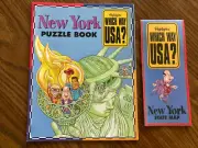 Vintage HIGHLIGHTS WHICH WAY USA? NEW YORK State Facts Puzzle Book & Map