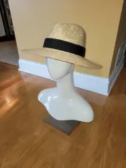 New Brixton Joanna Straw Hat Honey/ Black Women’s Size M