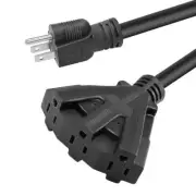 123 Outdoor Extension Cord Heavy Duty 3Outlet SJTW IndoorOutdoor ThreeProng Powe
