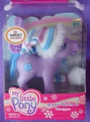 MIB My Little Pony G3 Target Exclusive Winter Series III TOBOGGAN! Hasbro 2005!