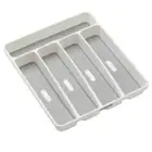 Madesmart 5 Compartment Cutlery Tray kitchen Accessory Organiser 33x29cm WHT