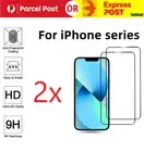 2xTempered Glass Screen Protector For iPhone 16 15 14 13 12 11 Pro X Max XR Plus