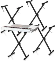 4 Pcs Heavy Duty Keyboard Stand Adjustable Electronic Piano Stand Single-X-Shape